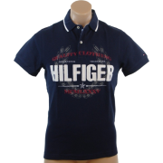 Tommy Hilfiger Mens Custom Fit Logo Polo Shirt Navy - Košulje - kratke - $49.99  ~ 317,57kn