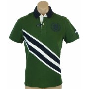 Tommy Hilfiger Mens Custom Fit Short Sleeve Logo Polo Shirt Dark Green - Košulje - kratke - $49.99  ~ 317,57kn