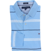 Tommy Hilfiger Mens Custom Fit Short Sleeve Logo Polo Shirt Light Blue - Košulje - kratke - $59.99  ~ 381,09kn