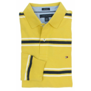 Tommy Hilfiger Mens Custom Fit Short Sleeve Logo Polo Shirt Yellow - Košulje - kratke - $59.99  ~ 381,09kn