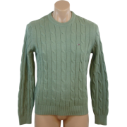 Tommy Hilfiger Mens Long Sleeve Cable Knit Pullover Sweater Green - Maglioni - $69.99  ~ 60.11€