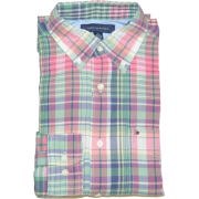 Tommy Hilfiger Mens Long Sleeve Classic Fit Button Front Shirt Multi green/off white/pink/purple - Košulje - duge - $44.99  ~ 285,80kn