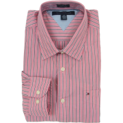 Tommy Hilfiger Mens Long Sleeve Custom Fit Button Front Shirt Pink/White/Navy - Košulje - duge - $44.99  ~ 38.64€