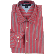 Tommy Hilfiger Mens Long Sleeve Custom Fit Button Front Shirt Red/White/Navy - Košulje - duge - $44.99  ~ 38.64€
