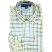Tommy Hilfiger Mens Long Sleeve Custom Fit Button Front Shirt White/Yellow/Blue/Black - Košulje - duge - $44.99  ~ 38.64€