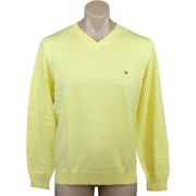 Tommy Hilfiger Mens Long Sleeve Pacific V-Neck Pullover Sweater Yellow - Maglioni - $49.99  ~ 42.94€