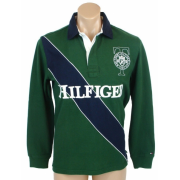 Tommy Hilfiger Mens Regular Fit Long Sleve Sash Rugby Shirt Green - Košulje - duge - $59.99  ~ 51.52€