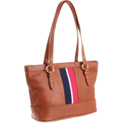 Tommy Hilfiger Pebble Leather Tote Saddle - Borse - $168.00  ~ 144.29€