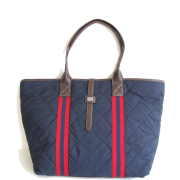 Tommy Hilfiger Quilted Large Tote Handbag, Navy Blue - Hand bag - $69.98 