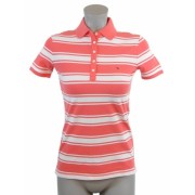 Tommy Hilfiger Slim Fit Womens Logo Polo Shirt Peach/White - Košulje - kratke - $44.99  ~ 285,80kn