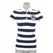 Tommy Hilfiger Slim Fit Womens Striped Logo Rugby Shirt Navy/White - Košulje - kratke - $44.99  ~ 285,80kn