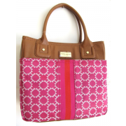 Tommy Hilfiger Small Tommy Tote Handbag, Pink / Orange Stripe - Hand bag - $78.00 