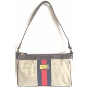 Tommy Hilfiger Small Top Zip Hobo Handbag Purse, Beige, Navy & Red Stripe - Hand bag - $59.98 