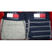 Tommy Hilfiger Solid and Striped 2 Pack Boxer Briefs (Small 28-30, Navy/Green) - Underwear - $32.00 