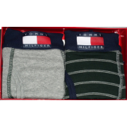 Tommy Hilfiger Solid and Striped 2 Pack Boxer Briefs Grey/Green - Donje rublje - $32.00  ~ 27.48€
