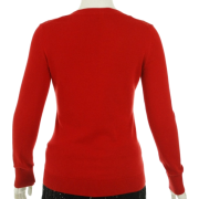 Tommy Hilfiger V-Neck Sequin Sweater Red - Пуловер - $49.93  ~ 42.88€
