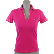 Tommy Hilfiger Women Classic Fit Buttonless Logo Polo Shirt Pink - Košulje - kratke - $39.99  ~ 254,04kn