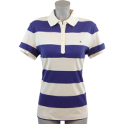 Tommy Hilfiger Women Classic Fit Striped Logo Polo Shirt - XL - Purple/Off White - Košulje - kratke - $39.99  ~ 254,04kn