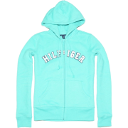 Tommy Hilfiger Women Full Zip Big Logo Hoodie Jacket Mint Green - Košulje - duge - $37.99  ~ 32.63€
