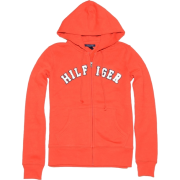 Tommy Hilfiger Women Full Zip Big Logo Hoodie Jacket Red/Orange - Košulje - duge - $37.99  ~ 32.63€