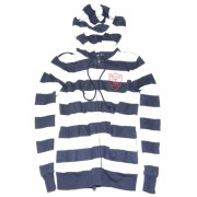 Tommy Hilfiger Women Full Zip Striped Logo Hoodie Off White/Navy - Srajce - dolge - $49.99  ~ 42.94€