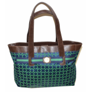 Tommy Hilfiger Women Large Tote Handbag Navy/green/brown - Hand bag - $64.99 