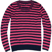 Tommy Hilfiger Women Striped Crewneck Sweater Pullover Strong pink/navy - Pullovers - $34.99 