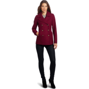 Tommy Hilfiger Women's Classic Double-Breasted Wool Pea Coat Potion - Jacket - coats - $145.00 