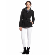 Tommy Hilfiger Women's Fleece Lined Hooded Soft Shell Jacket Black - Chaquetas - $130.00  ~ 111.66€