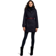 Tommy Hilfiger Women's Marlo Water Resistant Fall Rain Trench Coat Midnight Navy - Chaquetas - $125.00  ~ 107.36€
