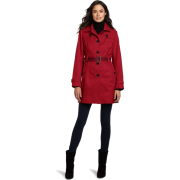 Tommy Hilfiger Women's Marlo Water Resistant Fall Rain Trench Coat Rebel Red - Chaquetas - $125.00  ~ 107.36€