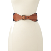 Tommy Hilfiger Women's Pleated Fabric Strap Belt Navy - Belt - $48.00 