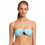 Tommy Hilfiger Women's Removable Pleated Bandeau Blue - Kostiumy kąpielowe - $49.00  ~ 42.09€