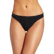Tommy Hilfiger Women's Ruched Thong Black Dot - Thongs - $9.00 