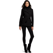 Tommy Hilfiger Women's Soft Shell Belted Pea Coat Black - Chaquetas - $90.00  ~ 77.30€