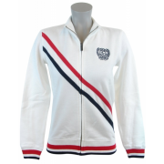 Tommy Hilfiger Womens Full Zip Track Jacket Sweatshirt White/Navy/Red - Jacket - coats - $59.99 