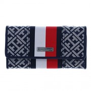 Tommy Hilfiger Womens Signature Stripe Checkbook Wallet - Portafogli - $32.87  ~ 28.23€