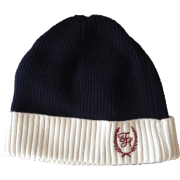 Tommy Hilfiger womens hat Beanie Navy with Beige collar - Cappelli - $24.99  ~ 21.46€