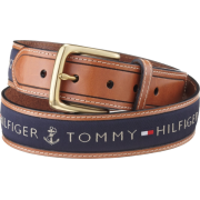 Tommy Men's Ribbon Inlay Belt Navy - Belt - $22.40 