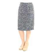 Tommy Hilfiger Navy Women's Tweed Straight Skirt Blue 10 - Flats - $28.17 