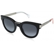 Tommy Hilfiger Women's Th1379s Rectangular Sunglasses, Black Matte Palladium/Gray Gradient, 49 mm - Eyewear - $68.08 