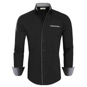 Tom's Ware Mens Casual Inner Layered Long Sleeve Dress Shirt - Košulje - kratke - $34.99  ~ 222,28kn