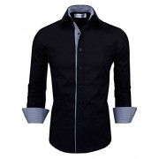 Tom's Ware Mens Casual Slim Fit Inner Striped Longsleeve Shirt - Košulje - kratke - $19.99  ~ 126,99kn