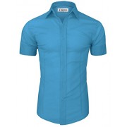 Tom's Ware Mens Casual Slim Fit Short Sleeve Winkle Free Button Down Shirt - Košulje - kratke - $16.99  ~ 107,93kn