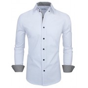 Tom's Ware Mens Classic Slim Fit Contrast Inner Long Sleeve Dress Shirts - Košulje - kratke - $19.99  ~ 126,99kn