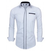 Tom's Ware Mens Classic Slim Fit Contrast Trim Longsleeve Shirt - Košulje - kratke - $31.99  ~ 203,22kn