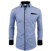Tom's Ware Mens Classic Slim Fit Vertical Striped Longsleeve Dress Shirt - Košulje - duge - $29.99  ~ 190,51kn