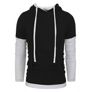 Tom's Ware Mens Stylish Two Toned Single Jersey Drawstring Hoodie - Shirts - lang - $27.99  ~ 24.04€