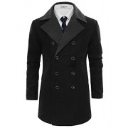 Tom's Ware Men's Stylish Wool Blend Pea Coat - Jakne in plašči - $54.99  ~ 47.23€