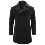 Tom's Ware Men's Trendy Double Breasted Relax Fit Trench Coat - Jacket - coats - $61.99 